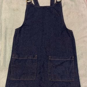 Brand New Denim Mini Jumper Skirt with two large pocket size Small